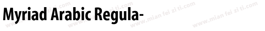 Myriad Arabic Regula字体转换